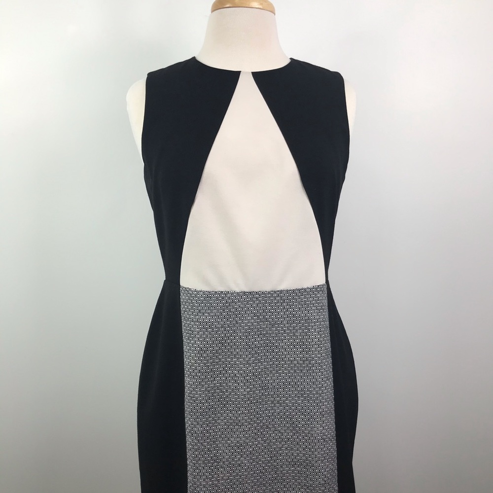 Calvin Klein sleeveless geometric style zip dress - Picture 2 of 8